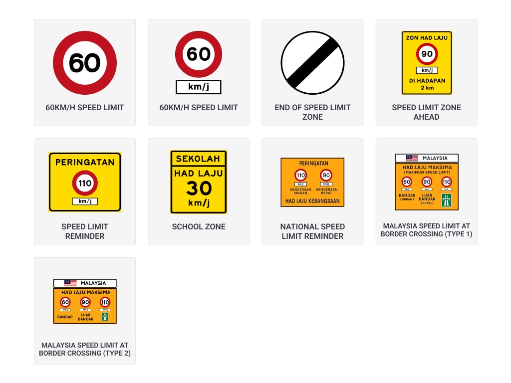 speed limit signs