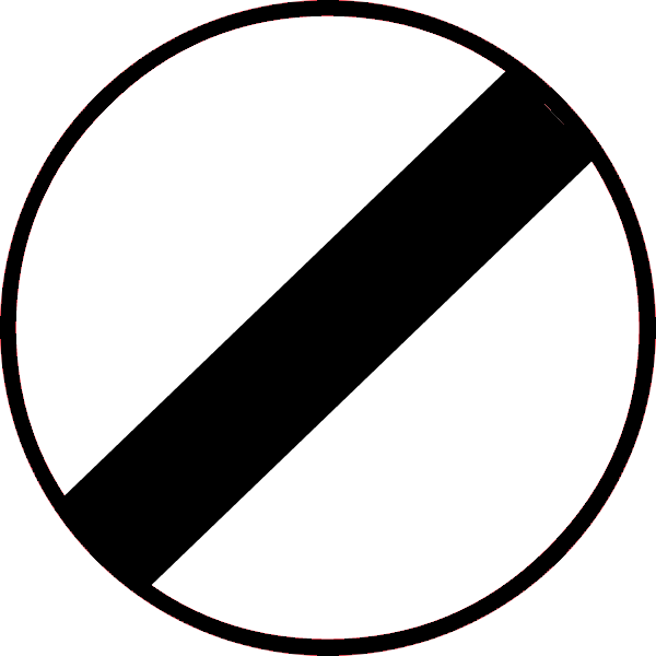 end of speed limit